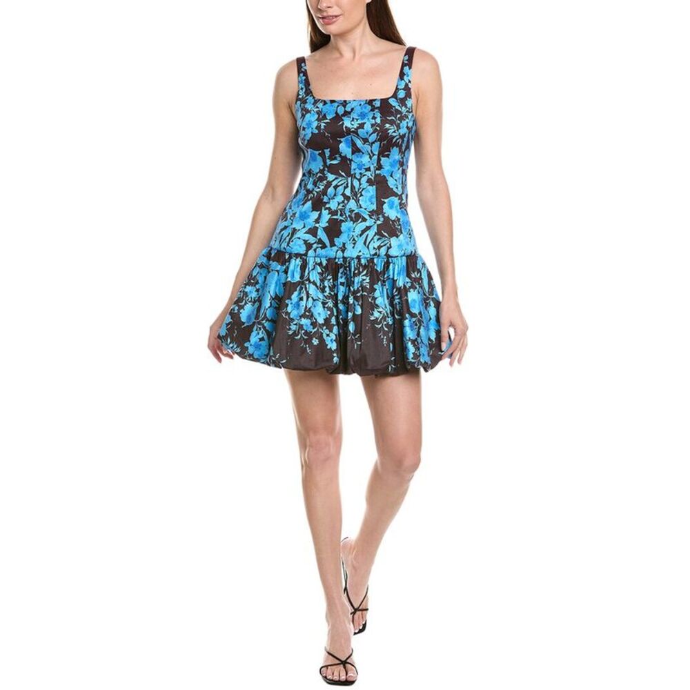 Milly Womens  Wylma Flower Fall Mini Dress, Black